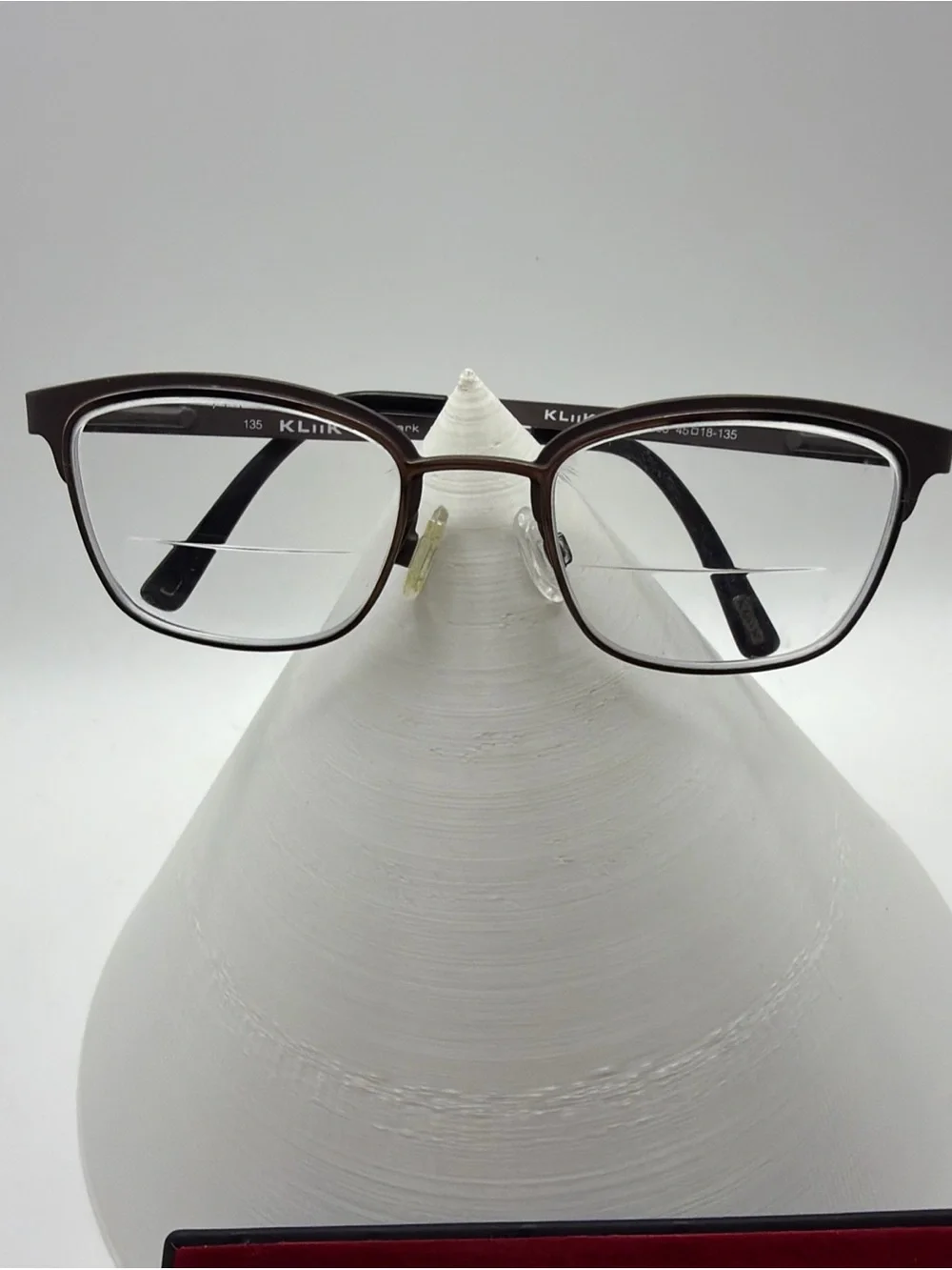 KLIIK 673 M203 45[]18 135 Gray Square Eyeglasses Frame Only Denmark With Case